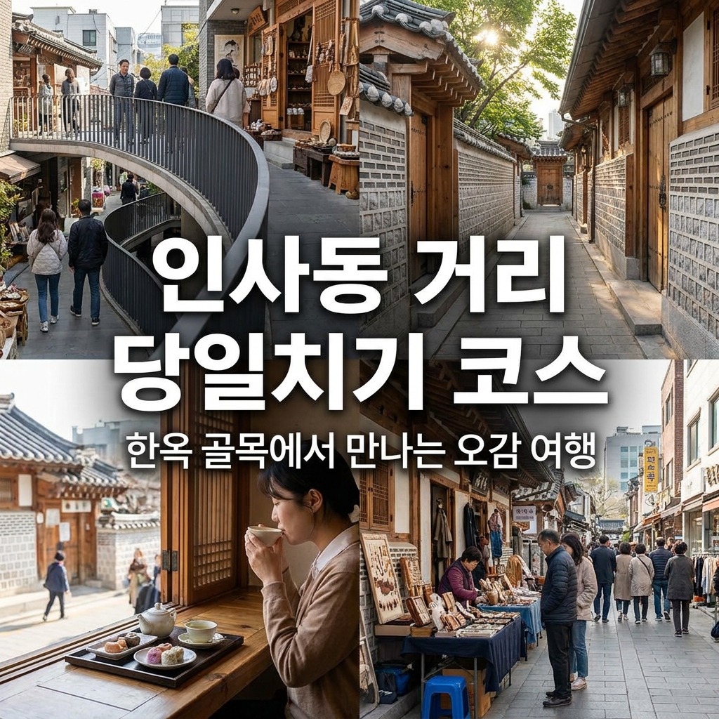 인사동 거리 당일치기 코스, 한옥 골목에서 만나는 오감 여행