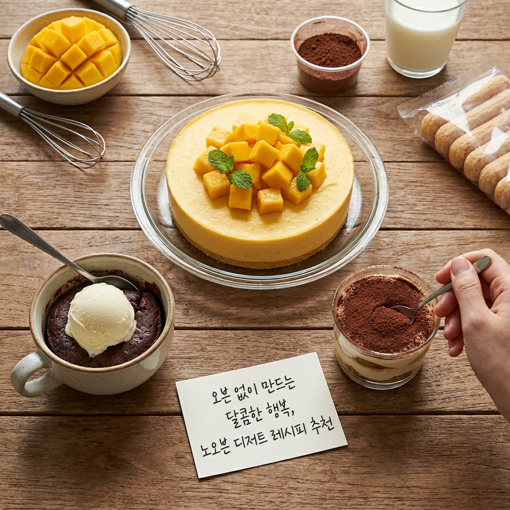 오븐 없이 만드는 달콤한 행복, 노오븐 디저트 레시피 추천