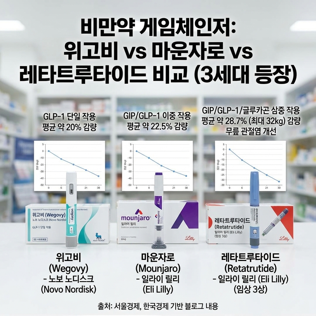비만약, 위고비·마운자로·레타트루타이드