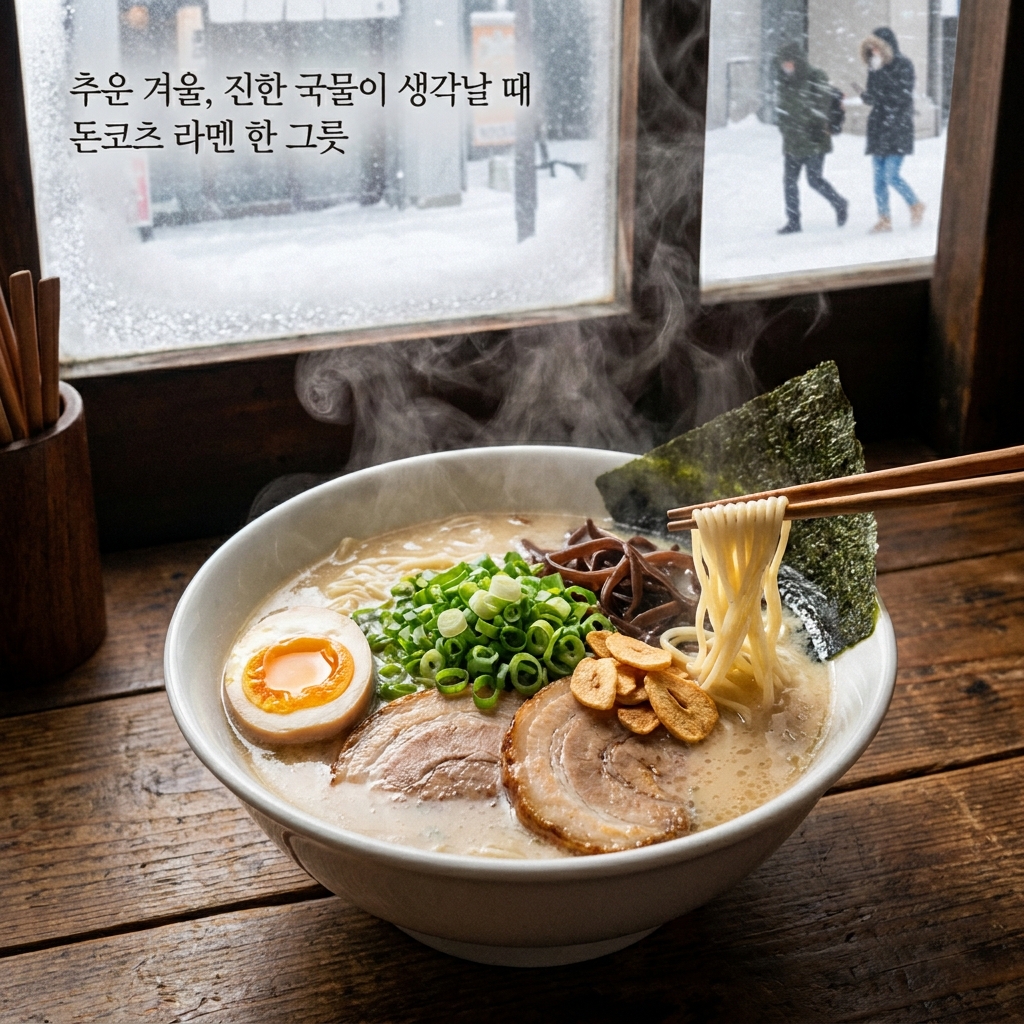 추운 겨울, 진한 국물이 생각날 때 돈코츠 라멘 한 그릇