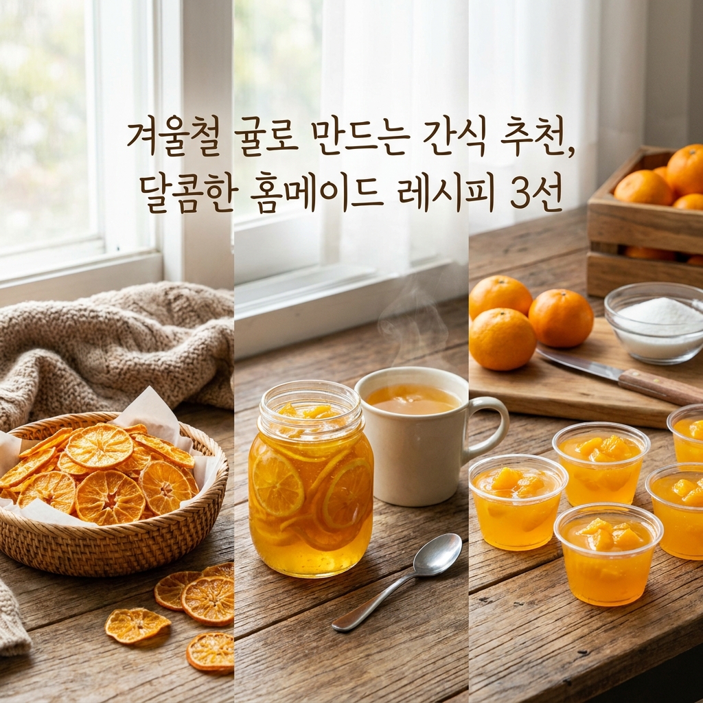 겨울철 귤로 만드는 간식 추천, 달콤한 홈메이드 레시피 3선