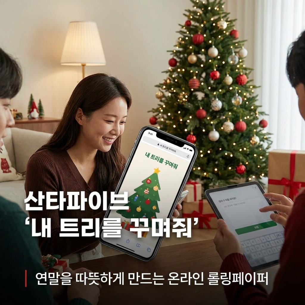 산타파이브 '내 트리를 꾸며줘' - 연말을 따뜻하게 만드는 온라인 롤링페이퍼