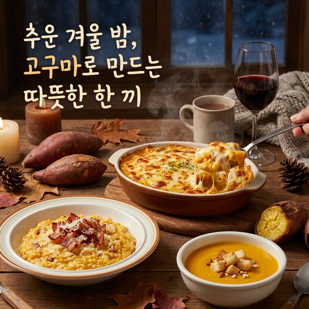 추운 겨울 밤, 고구마로 만드는 따뜻한 한 끼