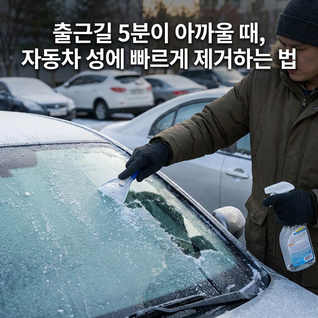 출근길 5분이 아까울 때, 자동차 성에 빠르게 제거하는 법
