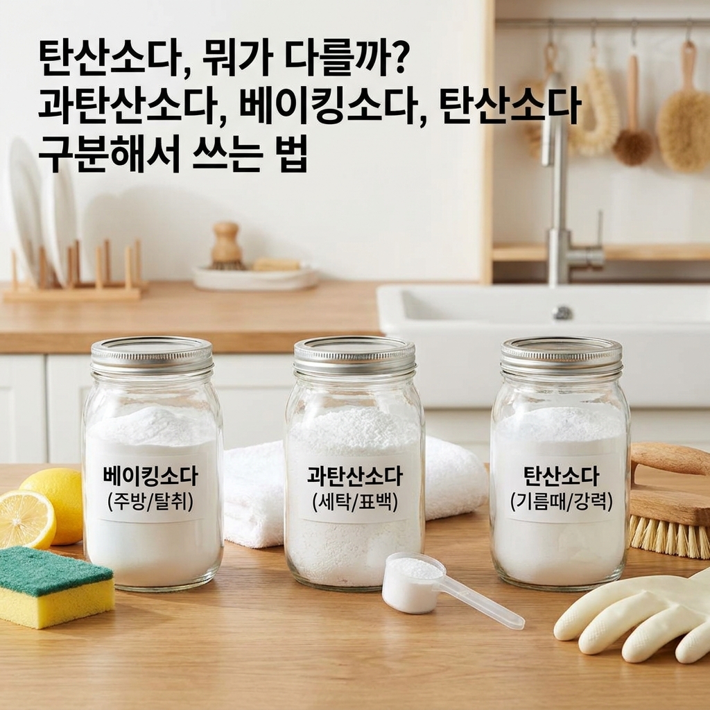탄산소다, 뭐가 다를까? 과탄산소다, 베이킹소다, 탄산소다 구분해서 쓰는 법