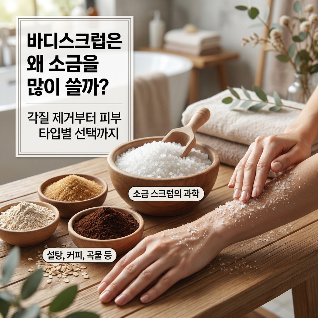 바디스크럽은 왜 소금을 많이 쓸까? 각질 제거부터 피부 타입별 선택까지