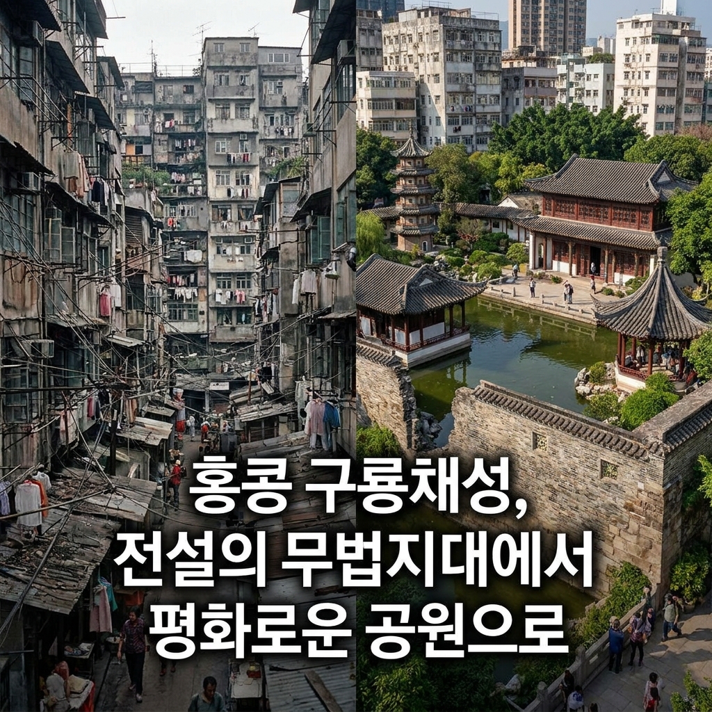 홍콩 구룡채성, 전설의 무법지대에서 평화로운 공원으로