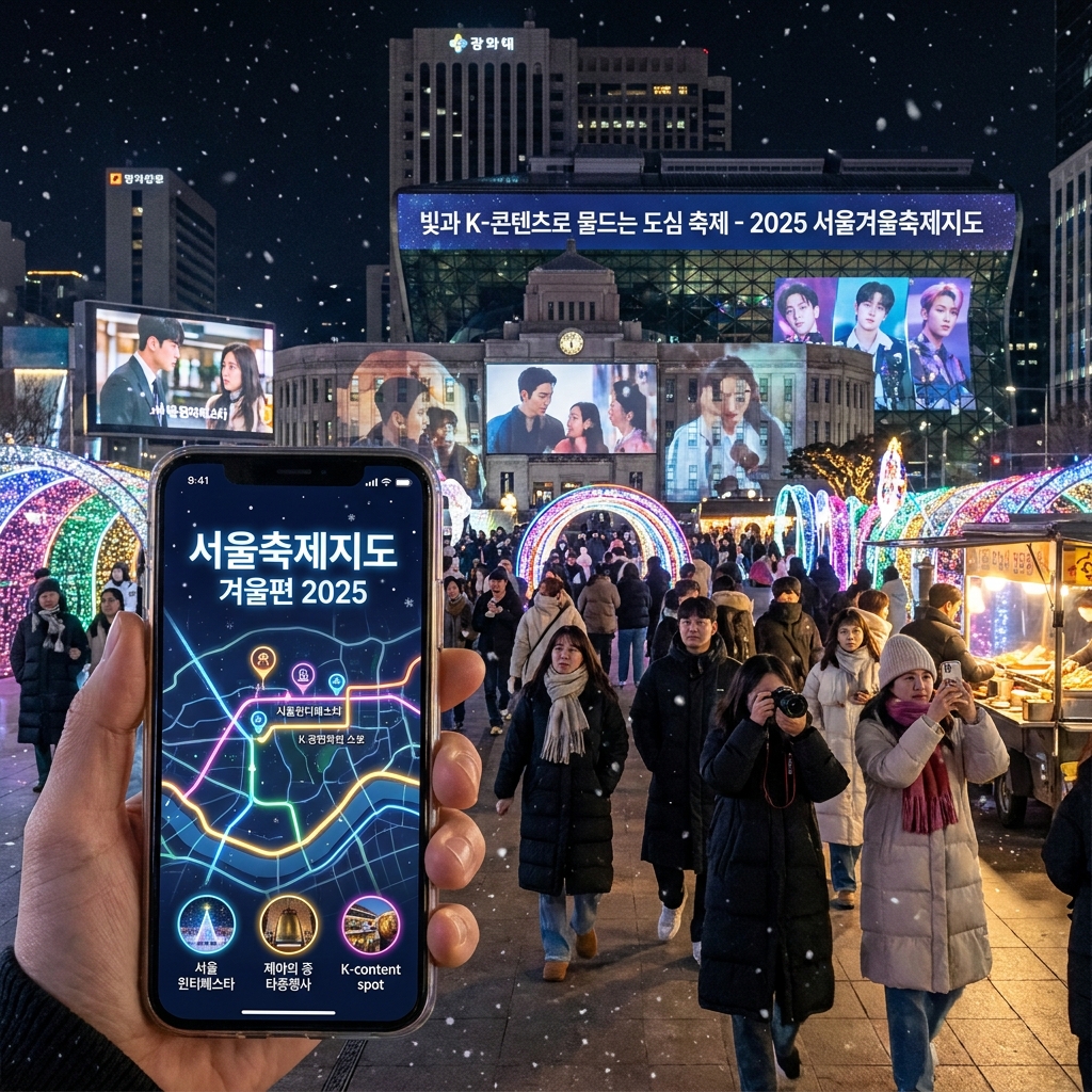 서울겨울축제지도 겨울편, 2025년 빛과 K-콘텐츠로 물드는 도심 축제 완벽 가이드