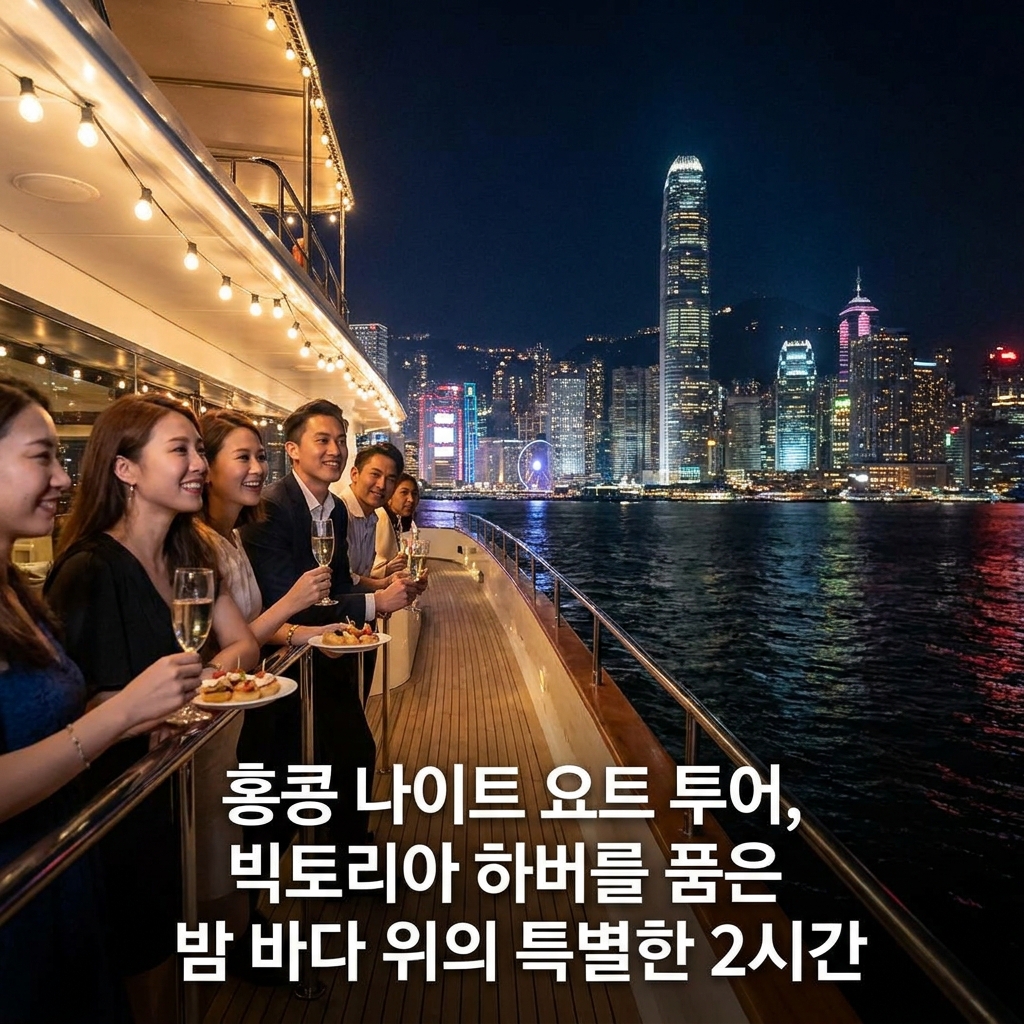 홍콩 나이트 요트 투어, 빅토리아 하버를 품은 밤바다 위의 특별한 2시간