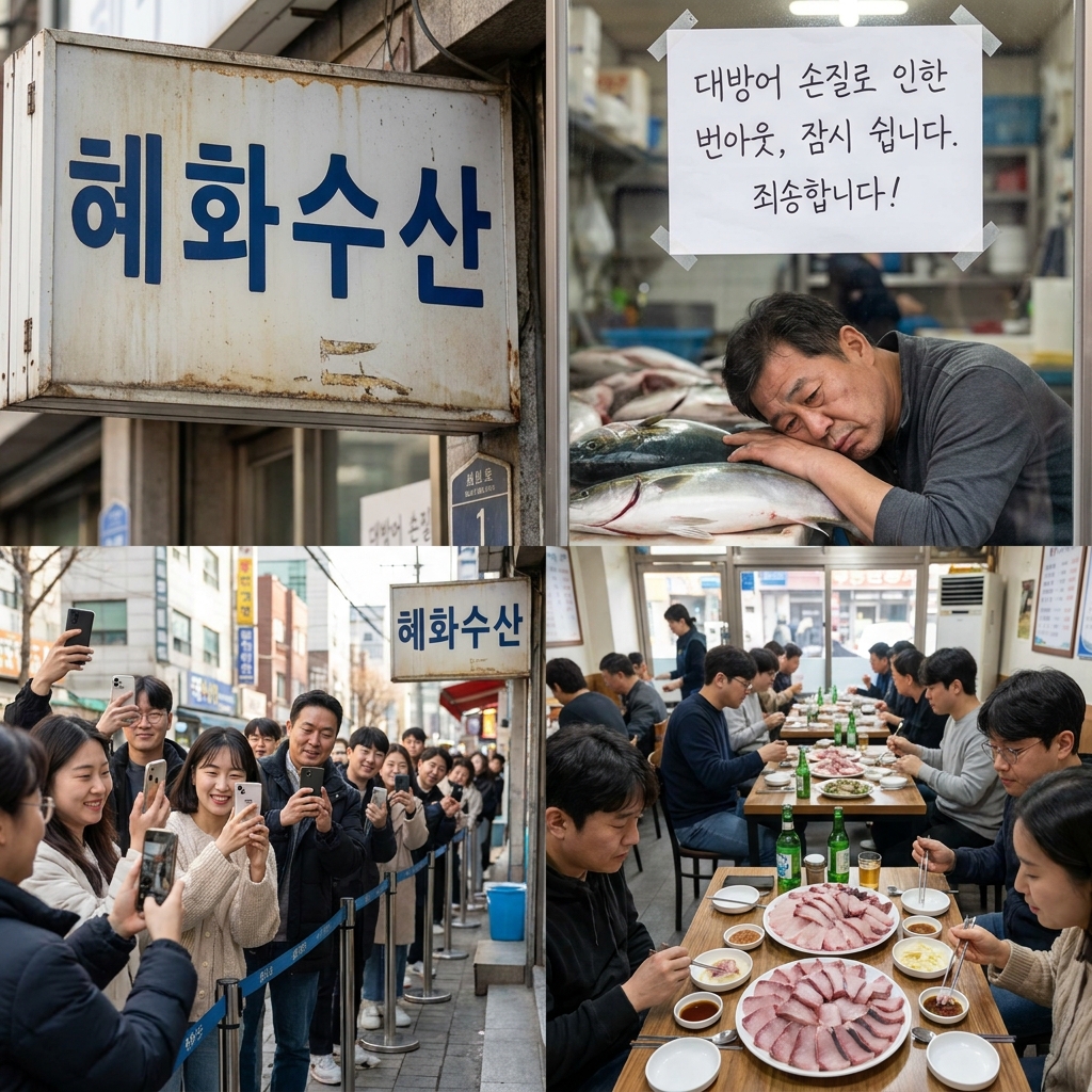 SNS를 뜨겁게 달군 혜화수산, 대방어 번아웃으로 유명해진 그 가게