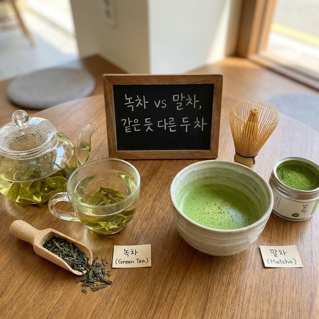 녹차 vs 말차, 같은 듯 다른 두 차