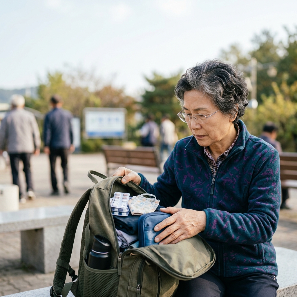 여행 가방에 혈압약·지팡이·보조 배터리부터, 시니어 건강 우선 점검