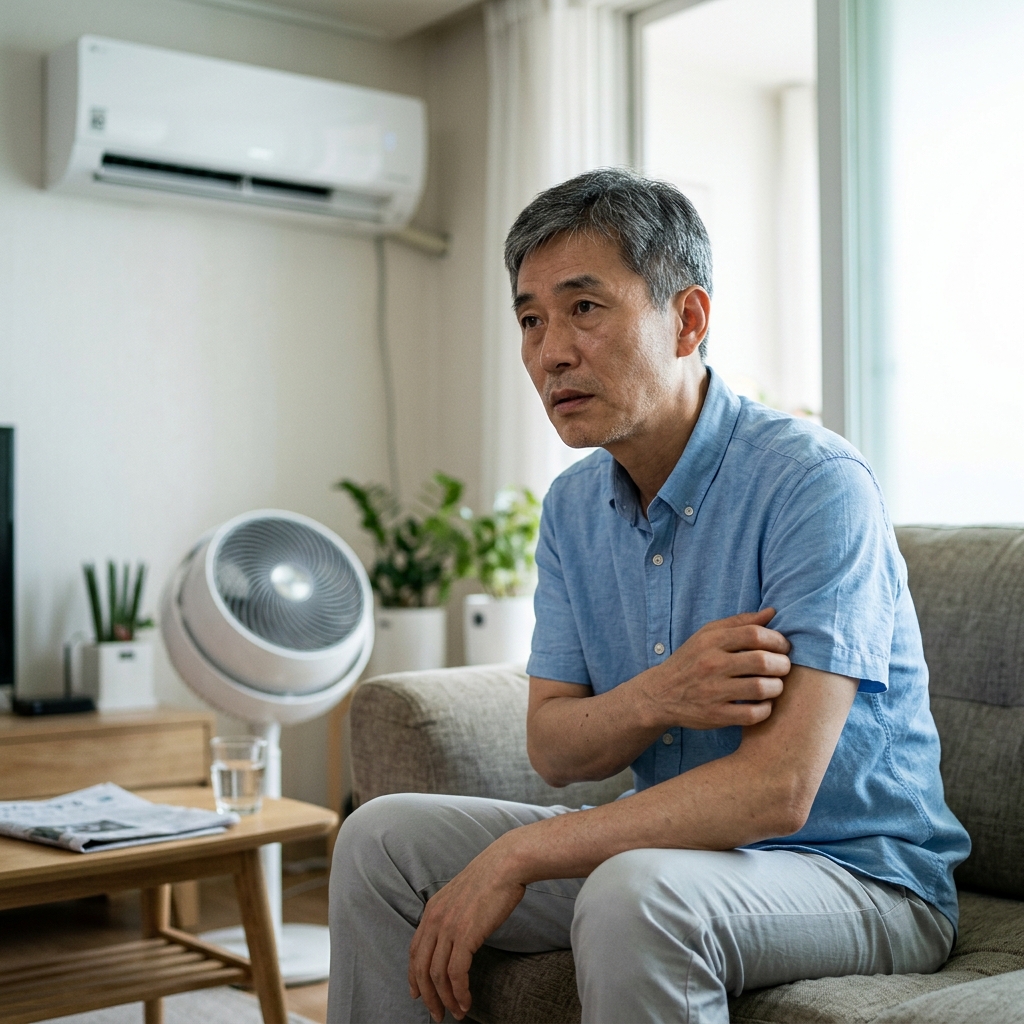 에어컨 단독 vs 서큘레이터 병행...체온 반응이 달라진다