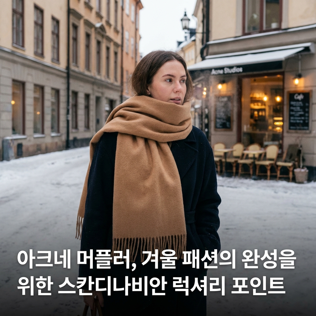 아크네 머플러, 겨울 패션의 완성을 위한 스칸디나비안 럭셔리 포인트