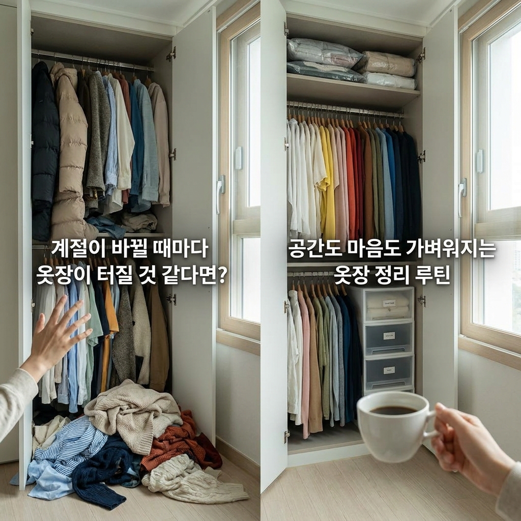 계절이 바뀔 때마다 옷장이 터질 것 같다면? 공간도 마음도 가벼워지는 옷장 정리 루틴