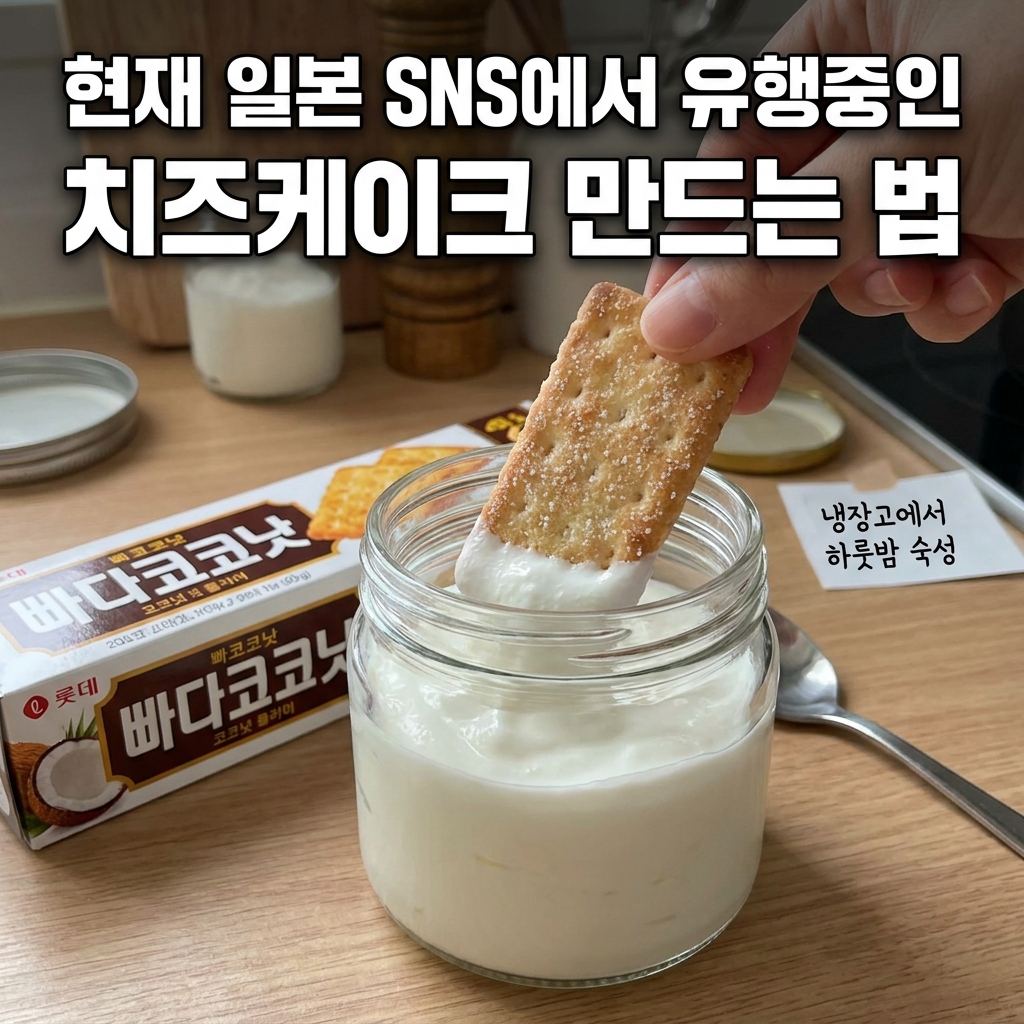 현재 일본 SNS에서 유행중인 치즈케이크 만드는 법