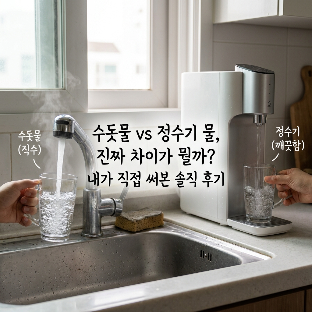 수돗물 vs 정수기 물, 진짜 차이가 뭘까? 내가 직접 써본 솔직 후기