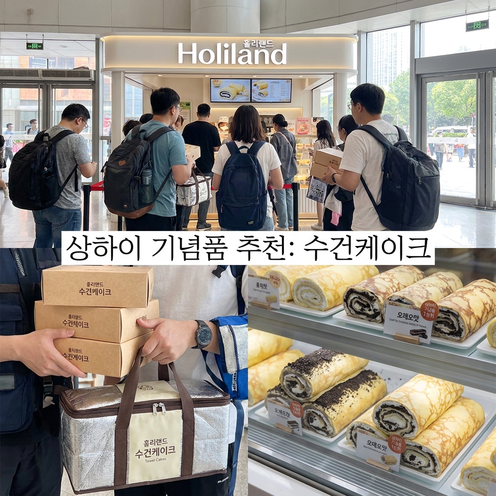 상하이 기념품 추천: 수건케이크