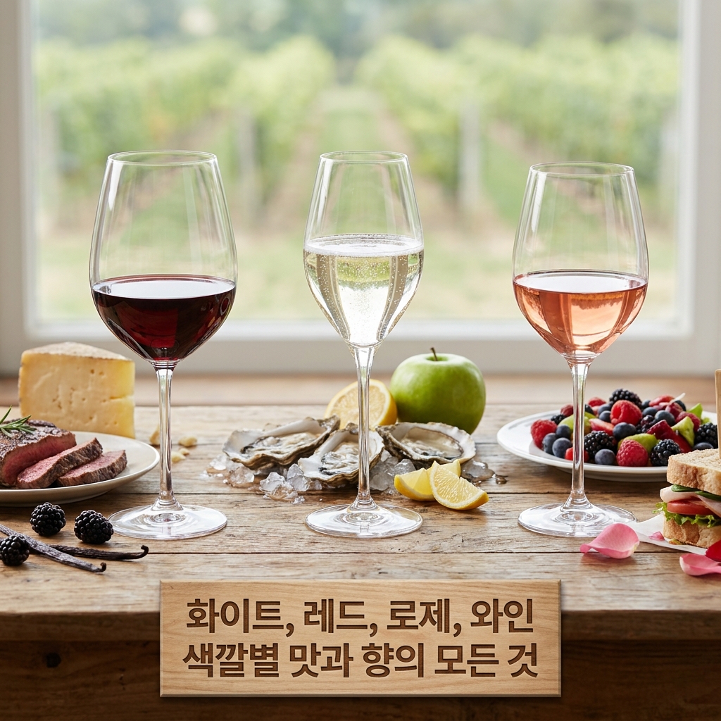 화이트, 레드, 로제, 와인 색깔별 맛과 향의 모든 것