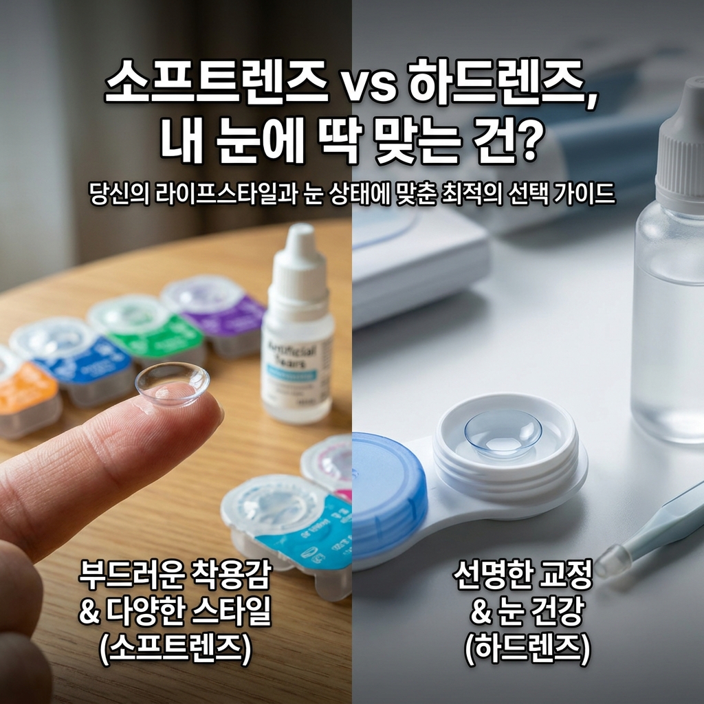 소프트렌즈 vs 하드렌즈, 내 눈에 딱 맞는 건 어떤 렌즈일까?