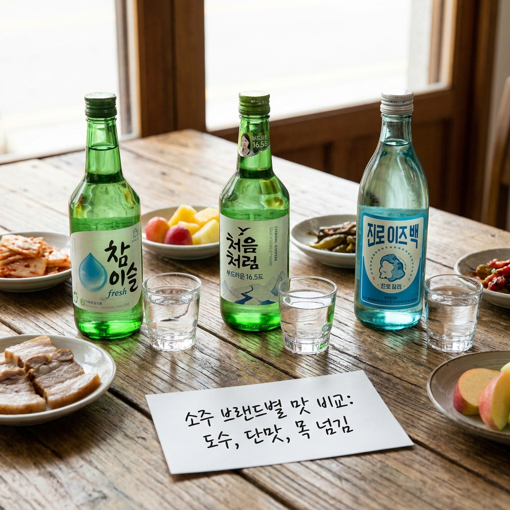 소주도 맛이 다 다르다, 브랜드별 소주 맛 비교