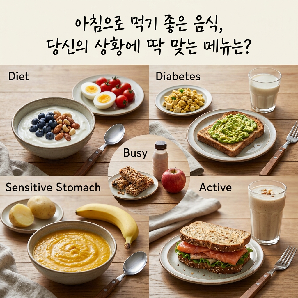 아침으로 먹기 좋은 음식, 당신의 상황에 딱 맞는 메뉴는?