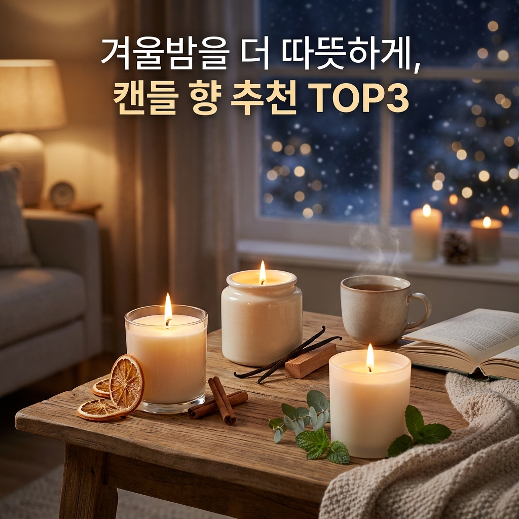 겨울밤을 더 따뜻하게, 캔들 향 추천 TOP3
