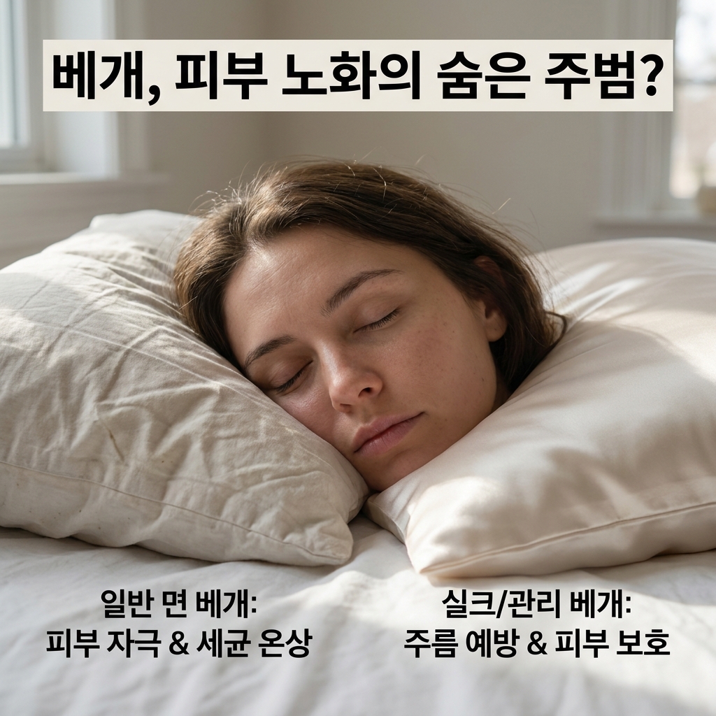 잠잘 때 쓰는 베개, 피부 노화의 숨은 주범일 수도 있어요