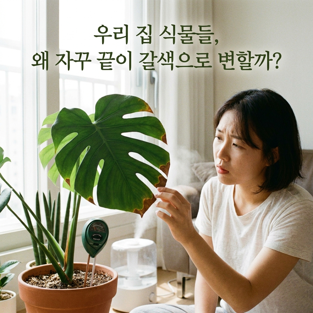 우리 집 식물들, 왜 자꾸 끝이 갈색으로 변할까?