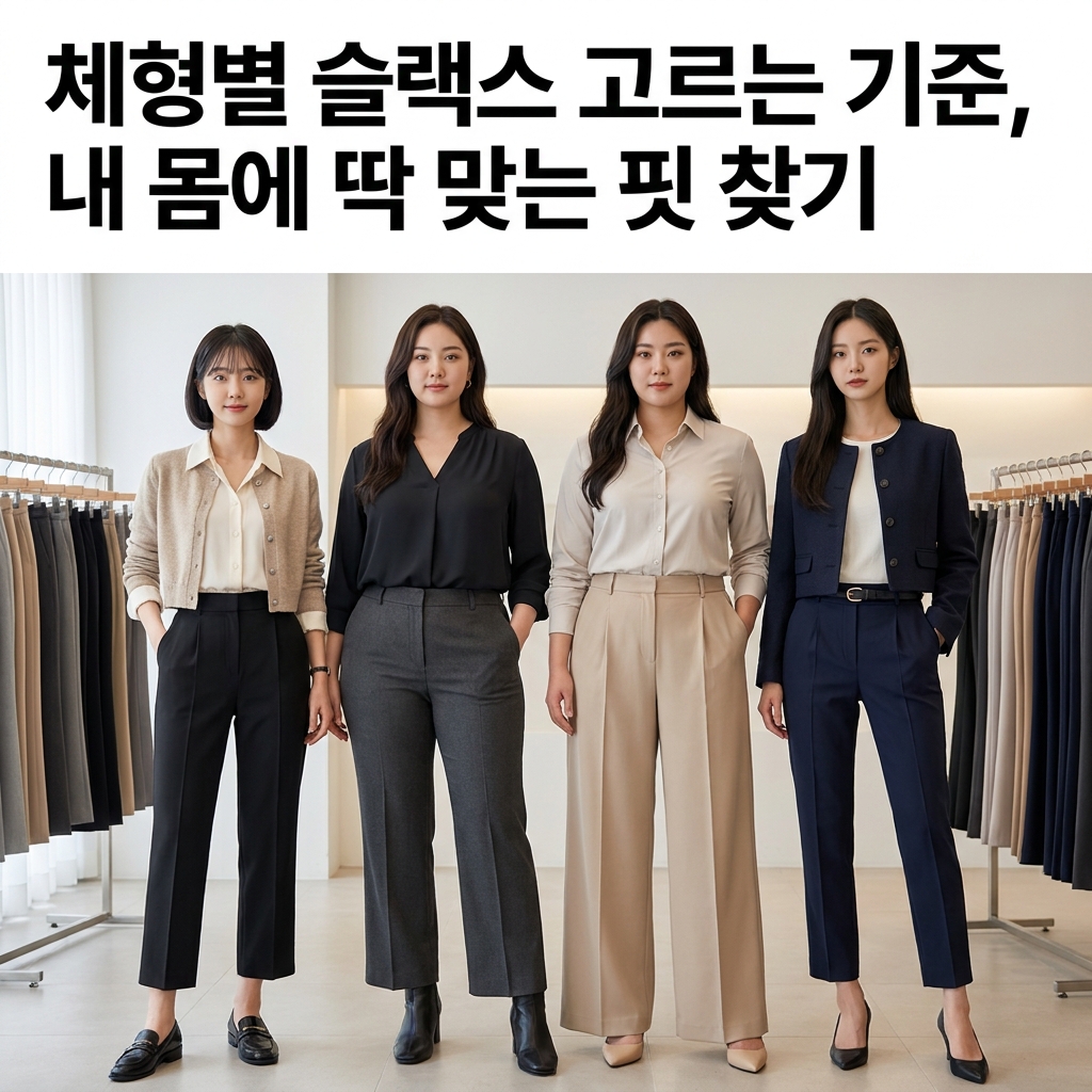 체형별 슬랙스 고르는 기준, 내 몸에 딱 맞는 핏 찾기