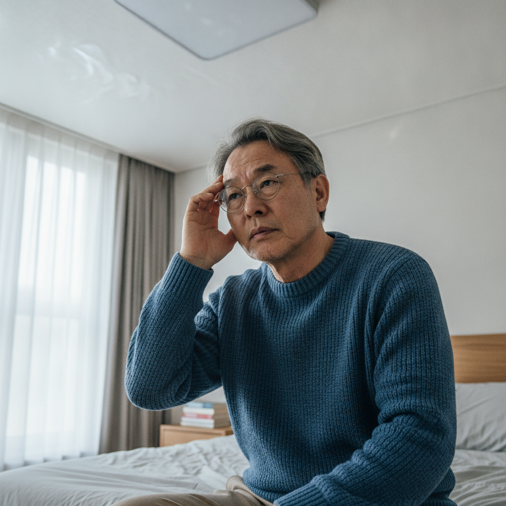 침실 조명 아래 두통 반복…눈 피로 부르는 숨은 원인