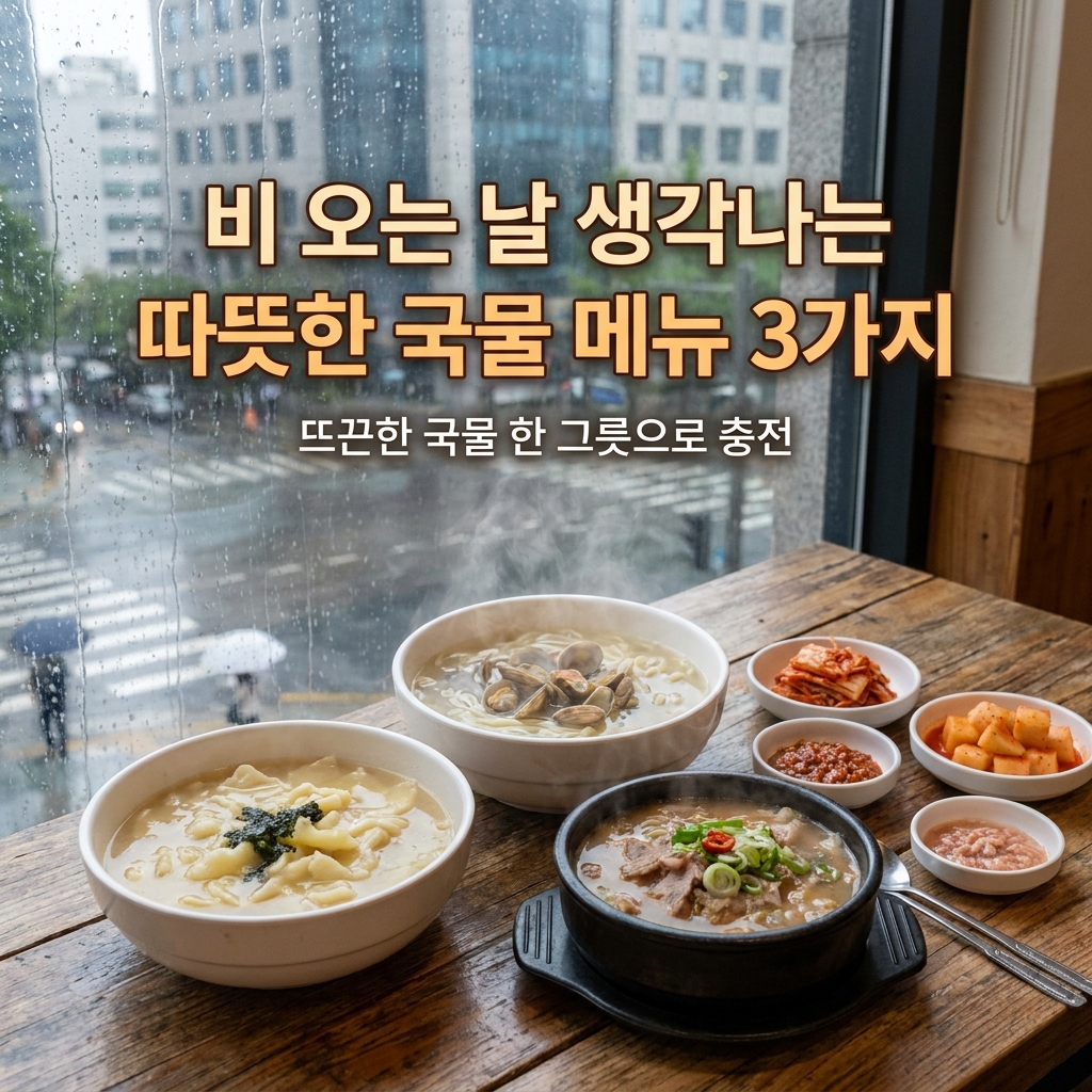 비 오는 날 생각나는 따뜻한 국물 메뉴 3가지