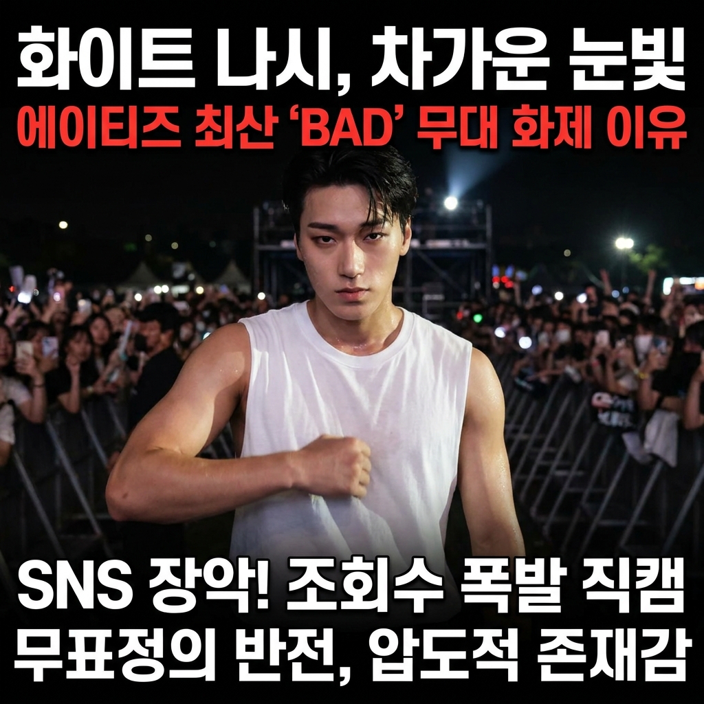 화이트 나시에 차가운 눈빛까지, 에이티즈 최산 'BAD' 무대가 화제인 이유