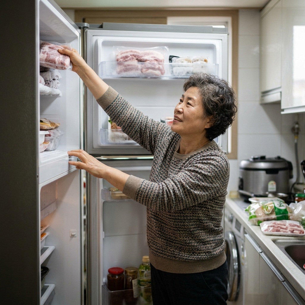 “냉동 고기 꺼내다 어깨 나갔다”…다치지 않는 식재료 정리법