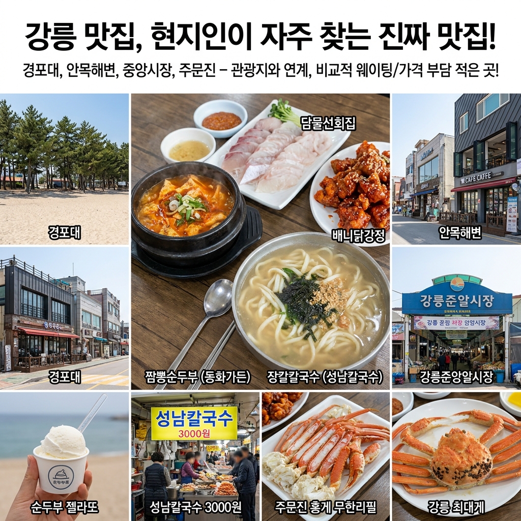 강릉 맛집, 현지인이 자주 찾는 진짜 맛집!