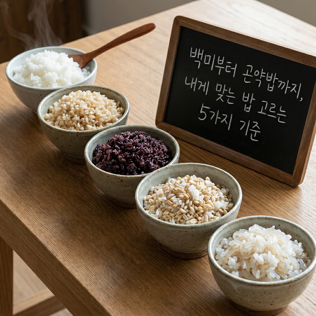 백미부터 곤약밥까지, 내게 맞는 밥 고르는 5가지 기준