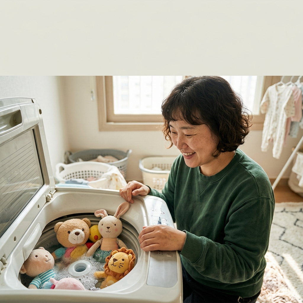 아기방 인형 세탁 주기, 알고 보니 '세균 낙원'…55~60℃ 물세탁으로 집먼지진드기 잡는다