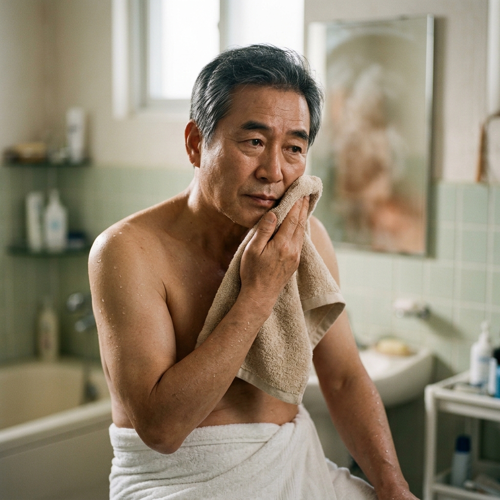 겨울철 피부 따갑다면...시니어 목욕 후 3분이 골든타임