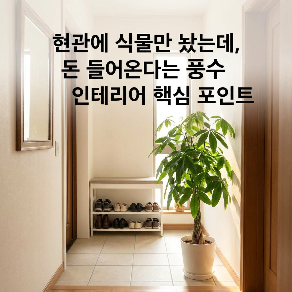 현관에 식물만 놨는데, 돈 들어온다는 풍수 인테리어 핵심 포인트