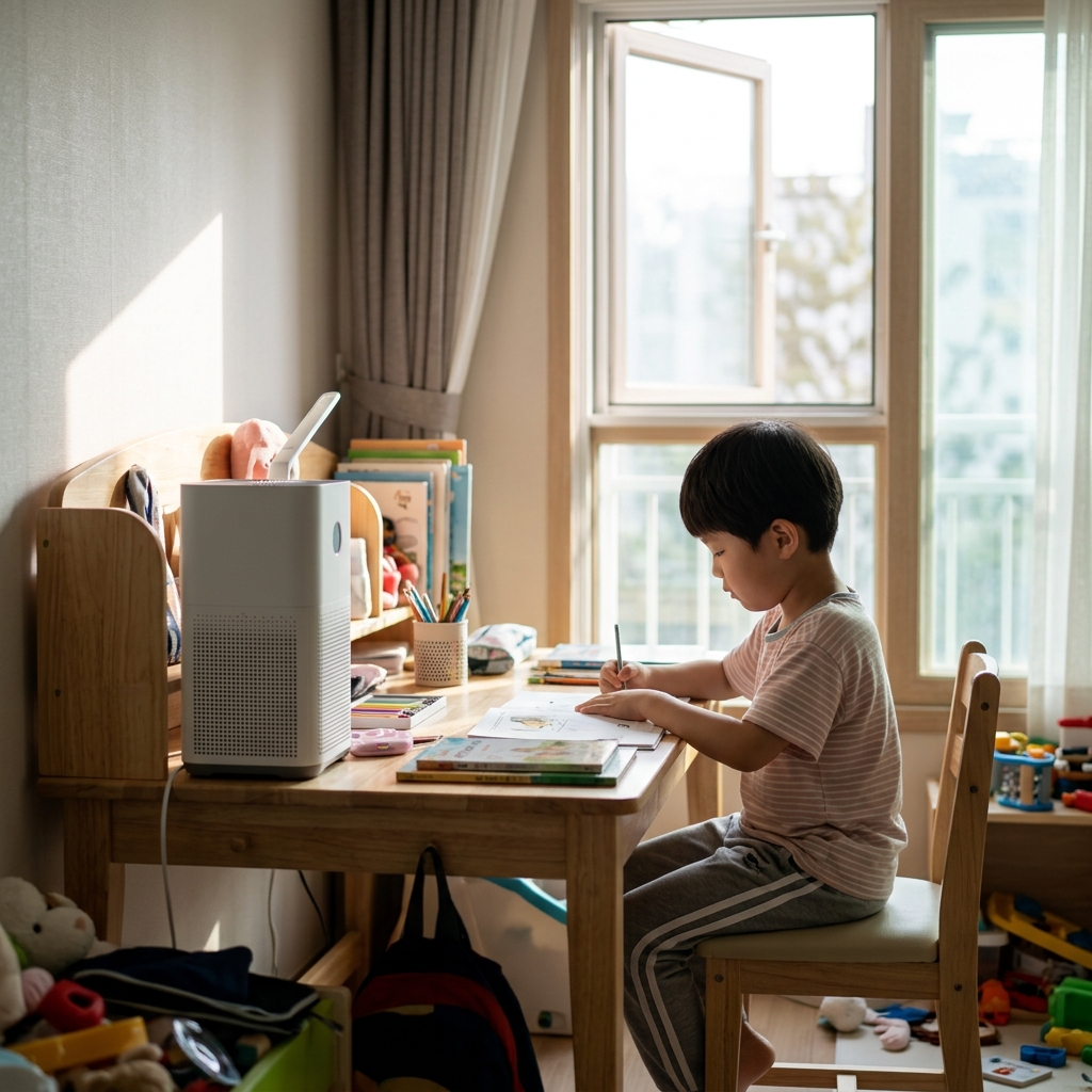 아이 방 바닥 가까운 공기, 미세먼지와 화학물질부터 점검해야