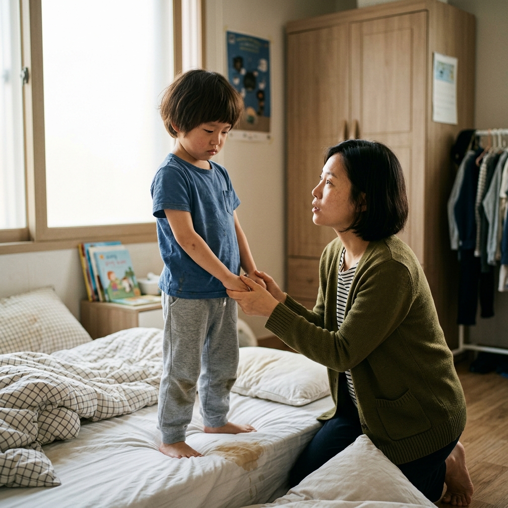 밤마다 이불 적시는 아이…혼내기 전 확인해야 할 ‘방광 발달 신호’