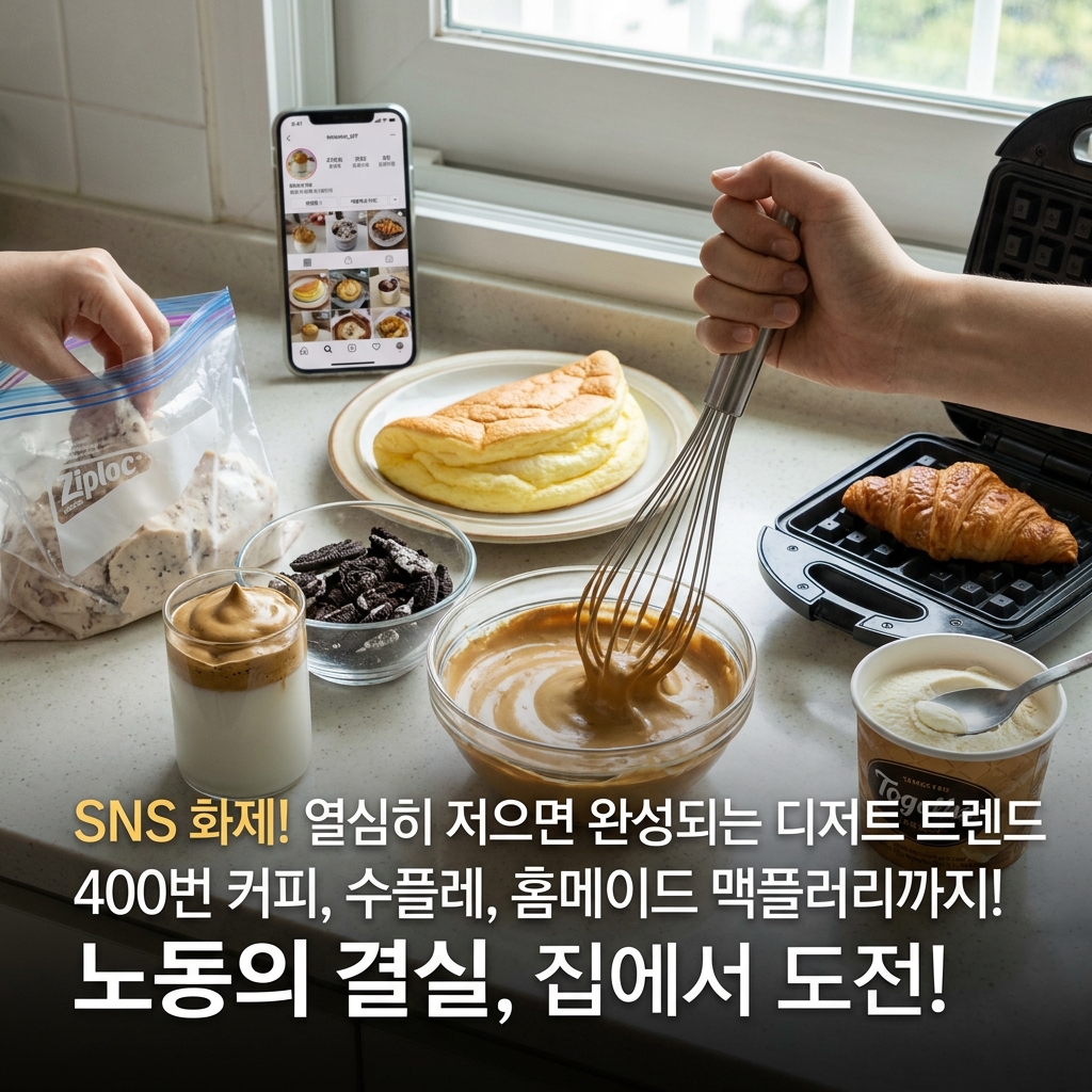 SNS에서 인기 끌었던 '열심히 저으면 완성되는' 디저트 트렌드