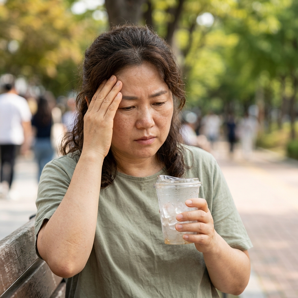 "아이스커피로 더위 식혔는데"…입마름·소변색 변화, 수분 부족 경고