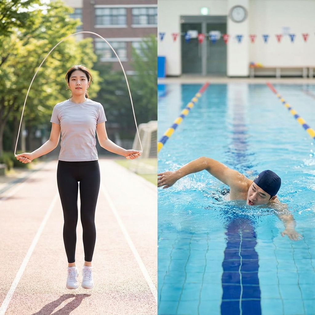 줄넘기 vs 수영…방학 운동 뭐가 더 좋을까