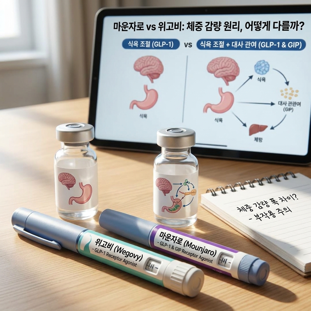 마운자로 vs 위고비, 체중 감량 원리는 어떻게 다를까