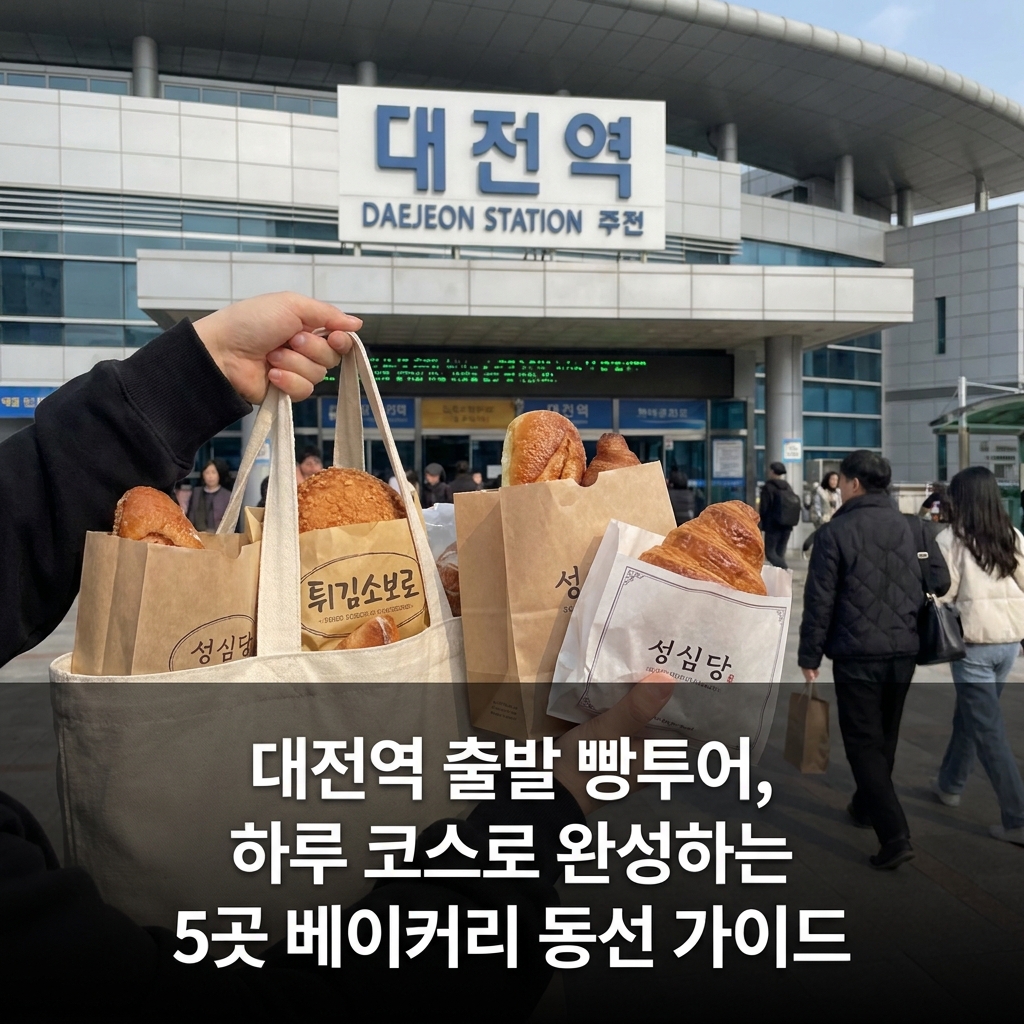 대전역 출발 빵투어, 하루 코스로 완성하는 5곳 베이커리 동선 가이드
