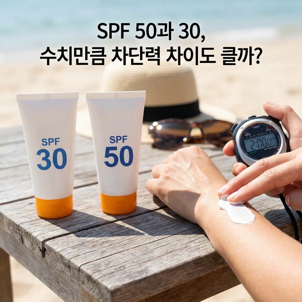 선크림 SPF 50과 30, 수치만큼 차단력 차이도 클까?