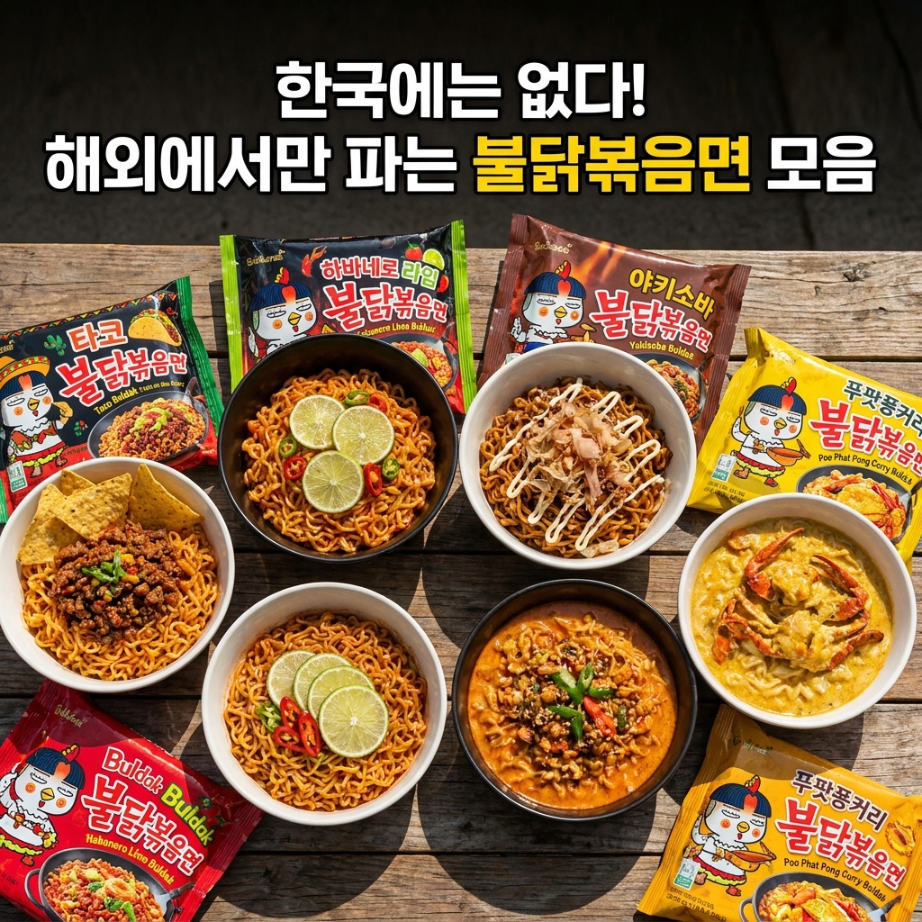 한국에는 없다! 해외에서만 파는 불닭볶음면 모음