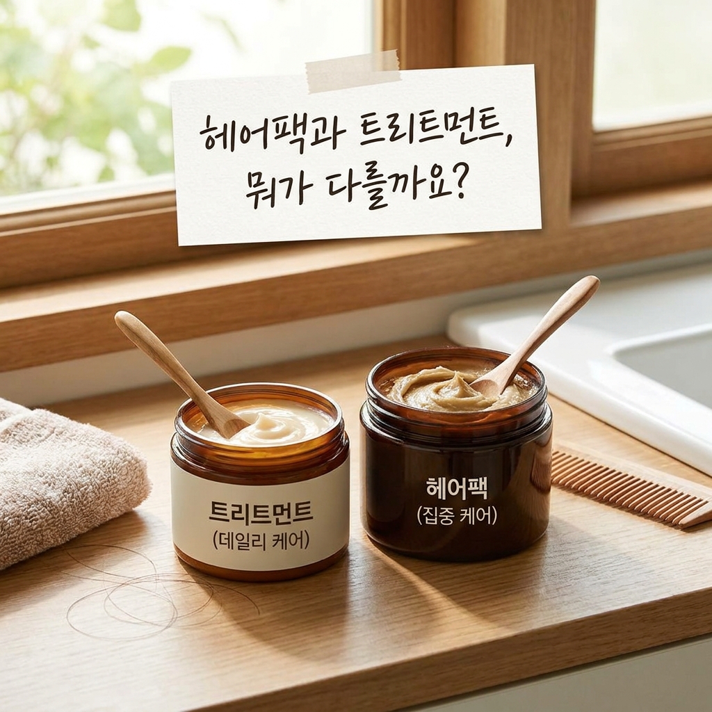 헤어팩과 트리트먼트, 둘 다 머리에 좋은 건 알겠는데 뭐가 다를까요?