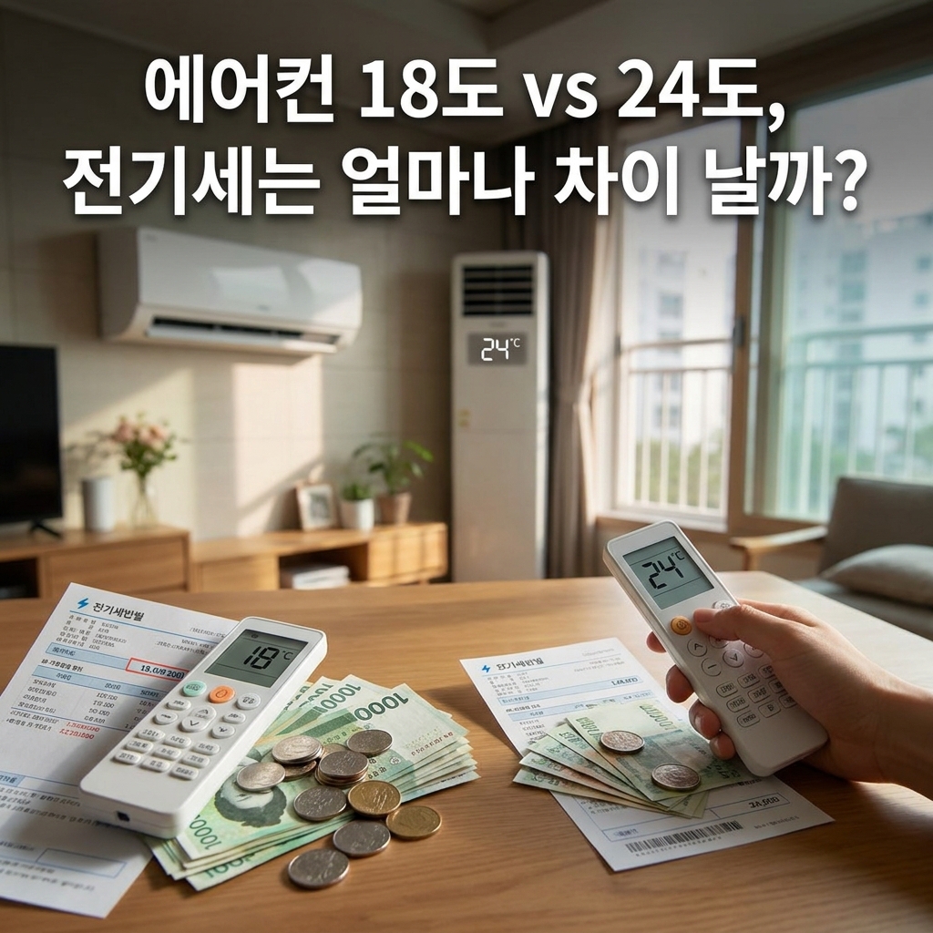 에어컨 18도 vs 24도, 전기세는 얼마나 차이 날까?